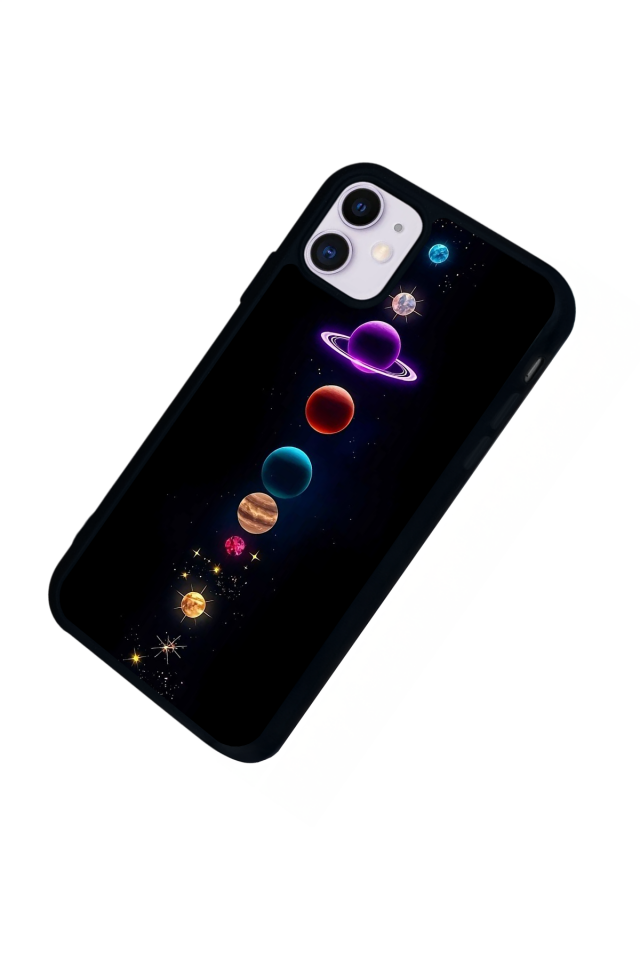iPhone 11 Uyumlu Uzay Tasarımlı Glossy Premium Kılıf