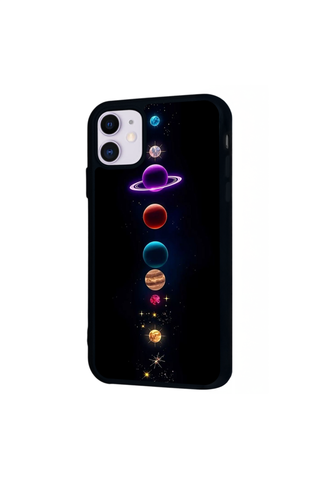 iPhone 11 Uyumlu Uzay Tasarımlı Glossy Premium Kılıf