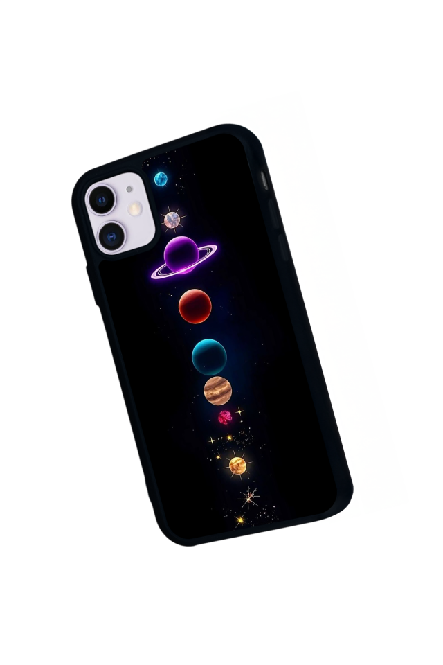 iPhone 11 Uyumlu Uzay Tasarımlı Glossy Premium Kılıf