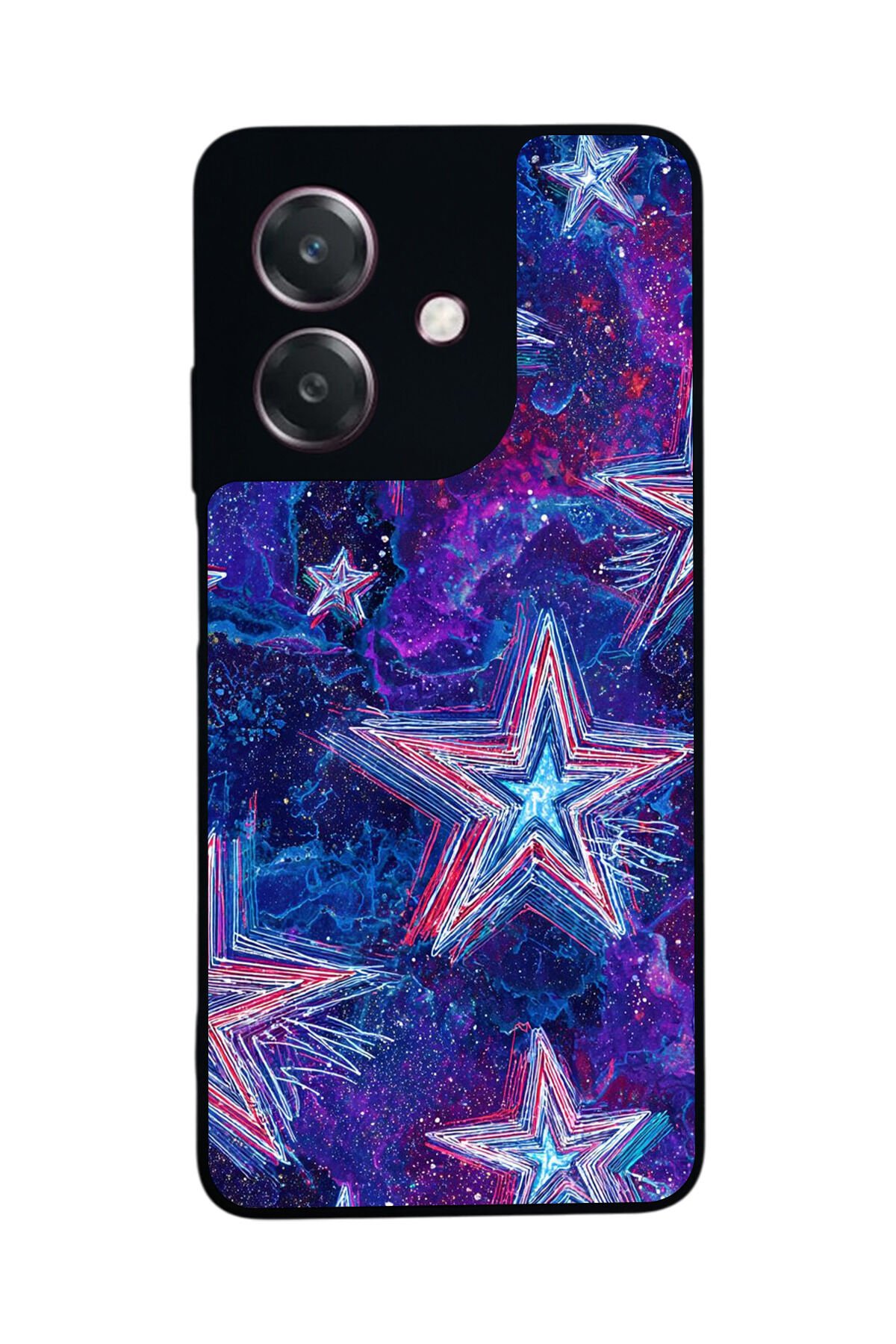 Oppo A3 5G Uyumlu Retro Yildizlar Tasarımlı Glossy Premium Kılıf