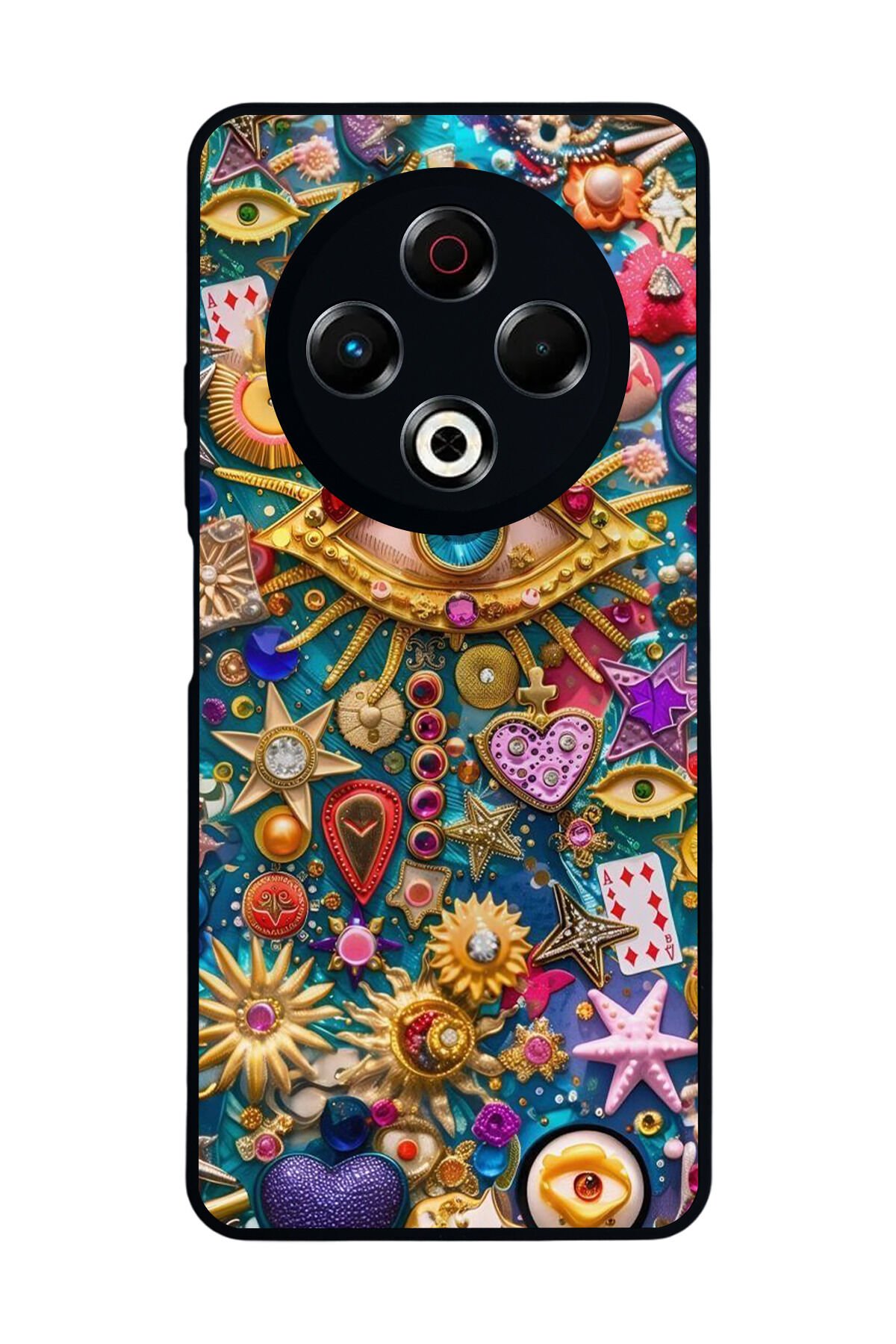 Tecno Spark 30 Uyumlu Göz Tasarımlı Glossy Premium Kılıf