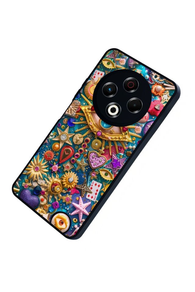 Tecno Spark 30 Uyumlu Göz Tasarımlı Glossy Premium Kılıf