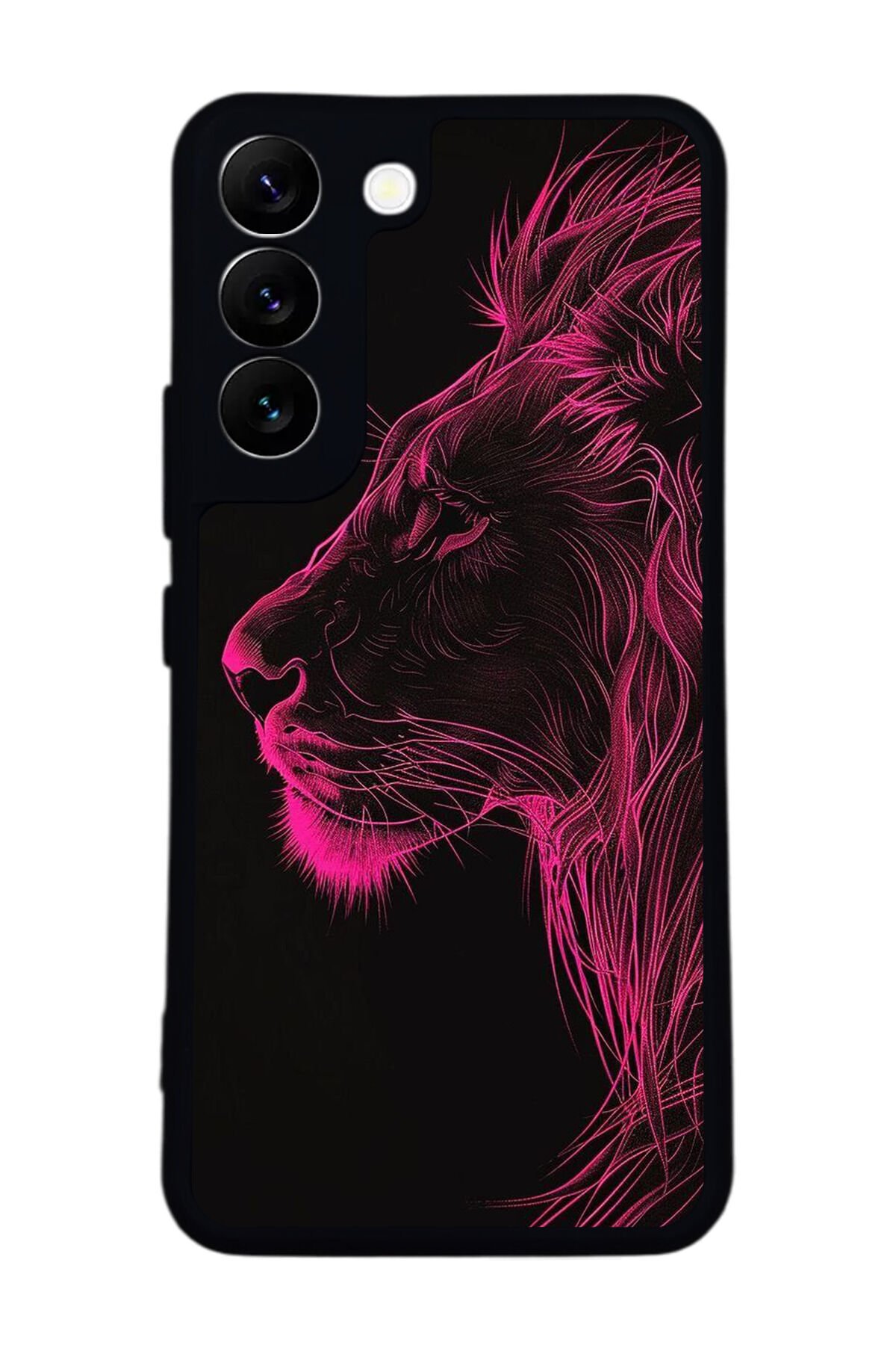 Samsung Galaxy S22 Uyumlu Aslan Tasarımlı Glossy Premium Kılıf
