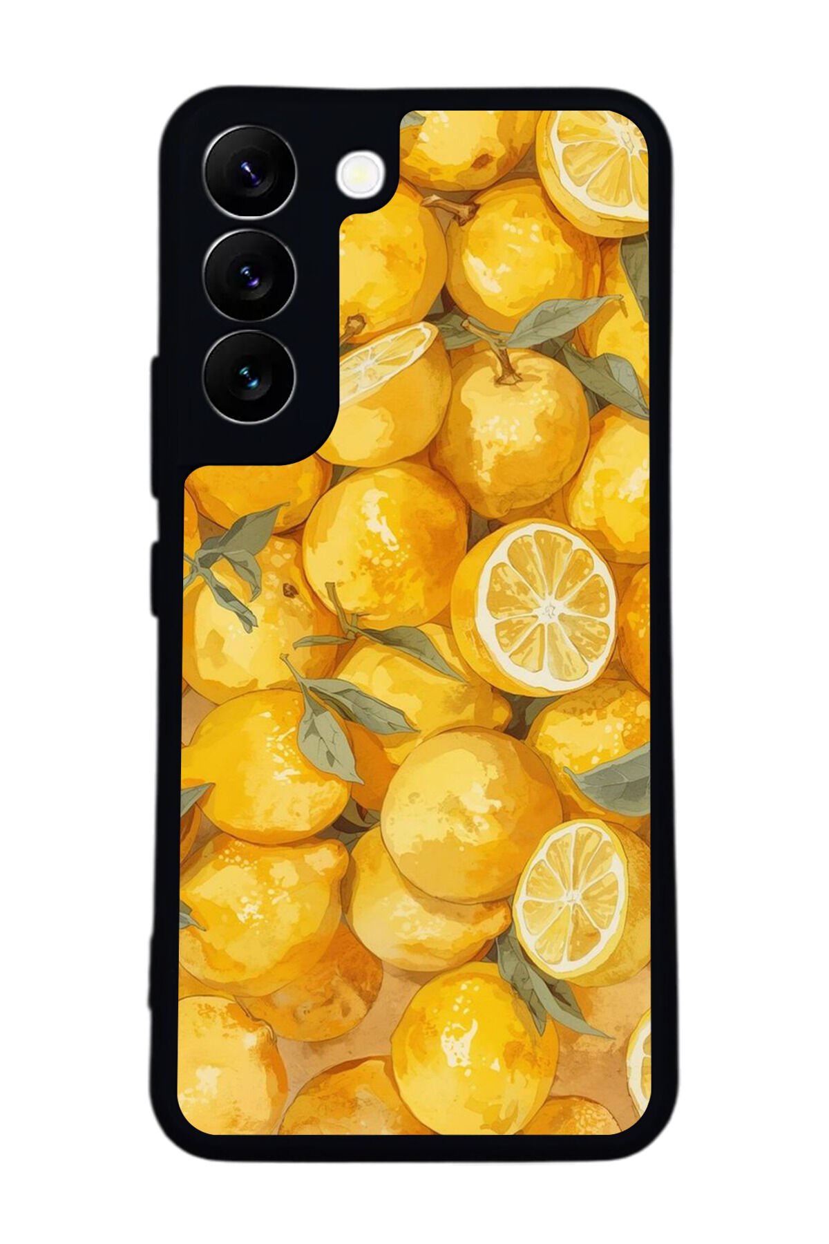 Samsung Galaxy S22 Uyumlu Limon Tasarımlı Glossy Premium Kılıf