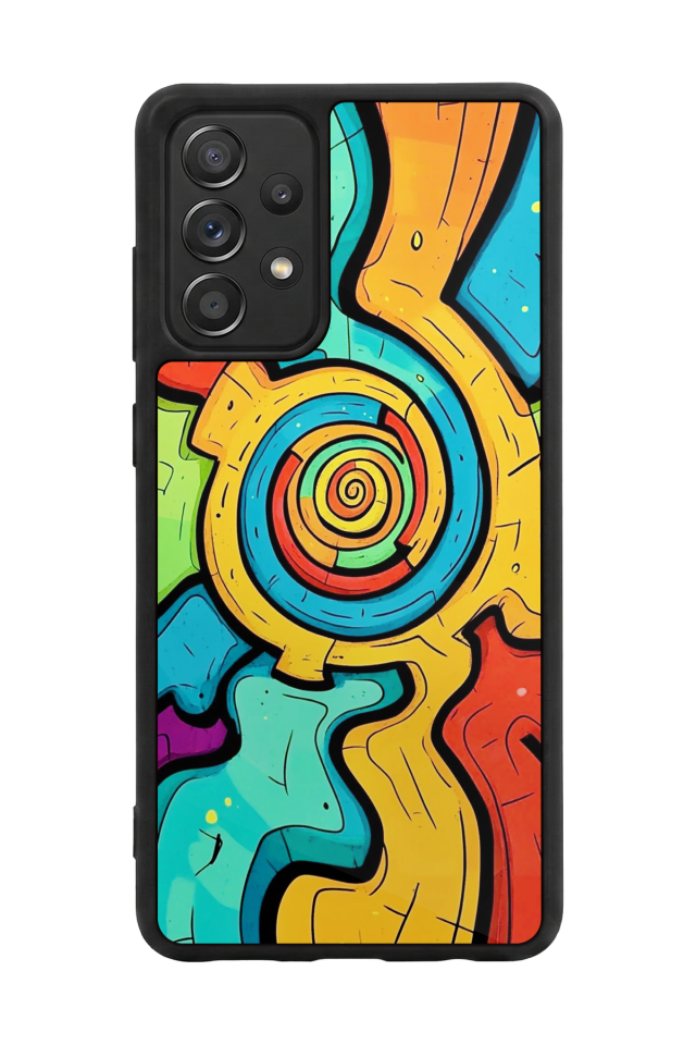 Samsung Galaxy A72 Uyumlu Abstract Tasarımlı Glossy Premium Kılıf