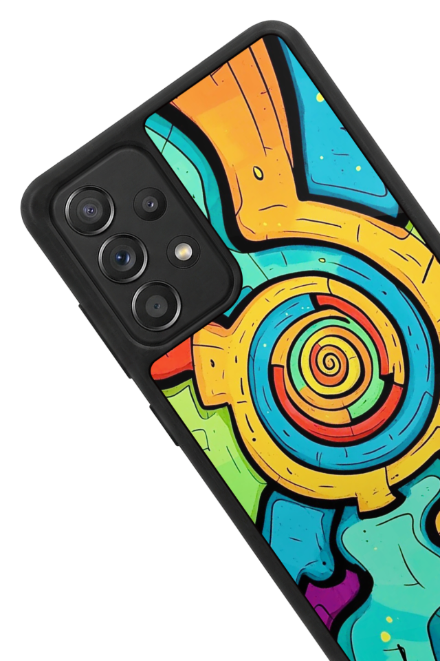 Samsung Galaxy A72 Uyumlu Abstract Tasarımlı Glossy Premium Kılıf