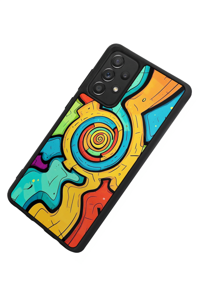 Samsung Galaxy A72 Uyumlu Abstract Tasarımlı Glossy Premium Kılıf