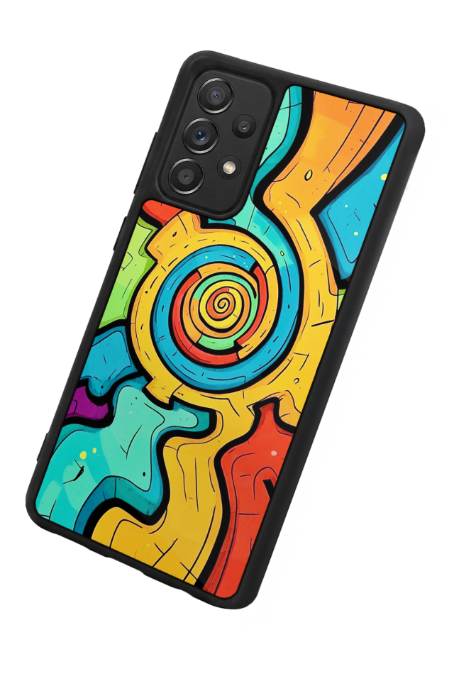 Samsung Galaxy A72 Uyumlu Abstract Tasarımlı Glossy Premium Kılıf