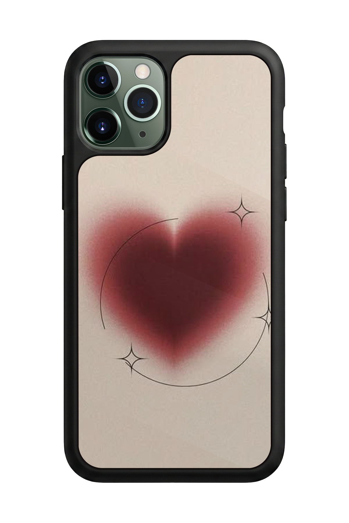 iPhone 11 Pro Max Uyumlu Kalp Love Tasarımlı Glossy Premium Kılıf