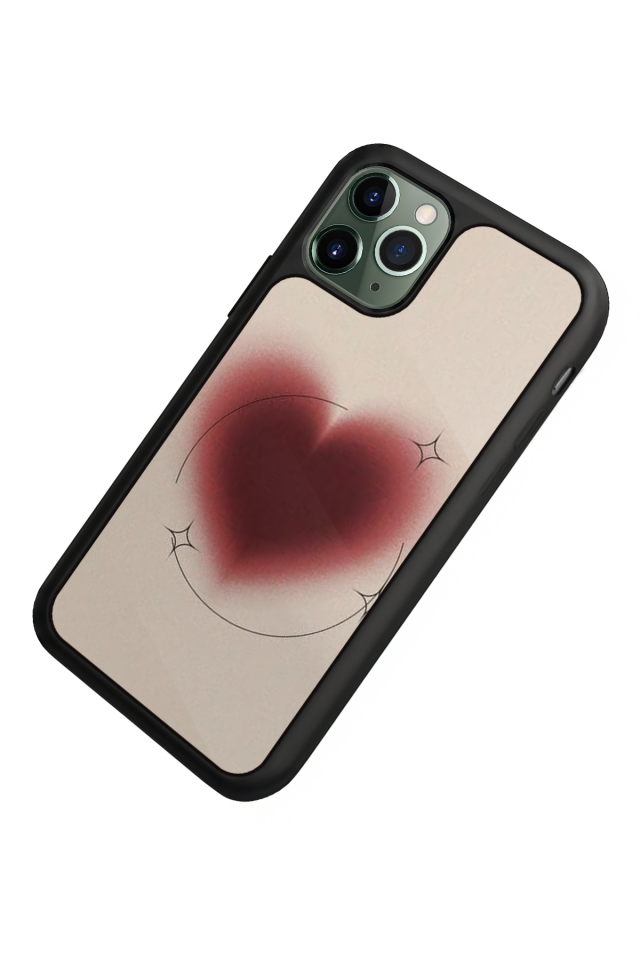 iPhone 11 Pro Max Uyumlu Kalp Love Tasarımlı Glossy Premium Kılıf