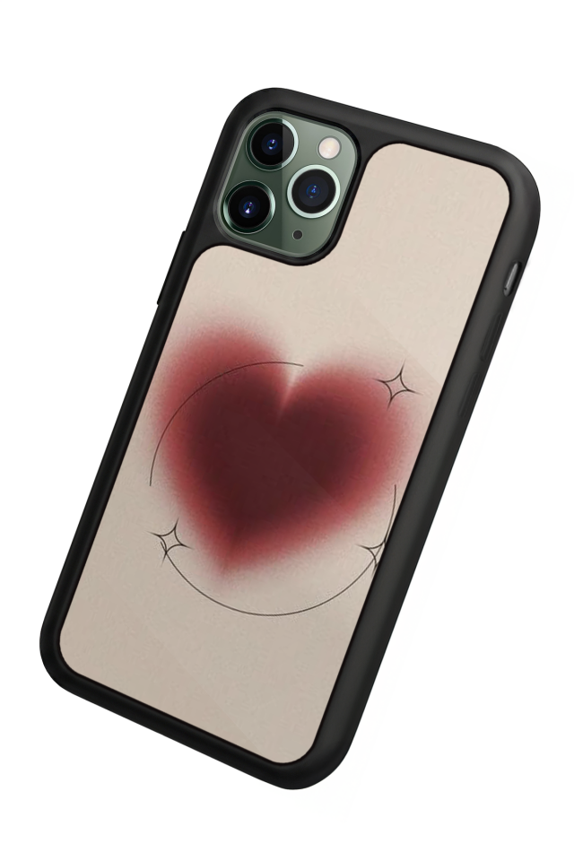 iPhone 11 Pro Max Uyumlu Kalp Love Tasarımlı Glossy Premium Kılıf