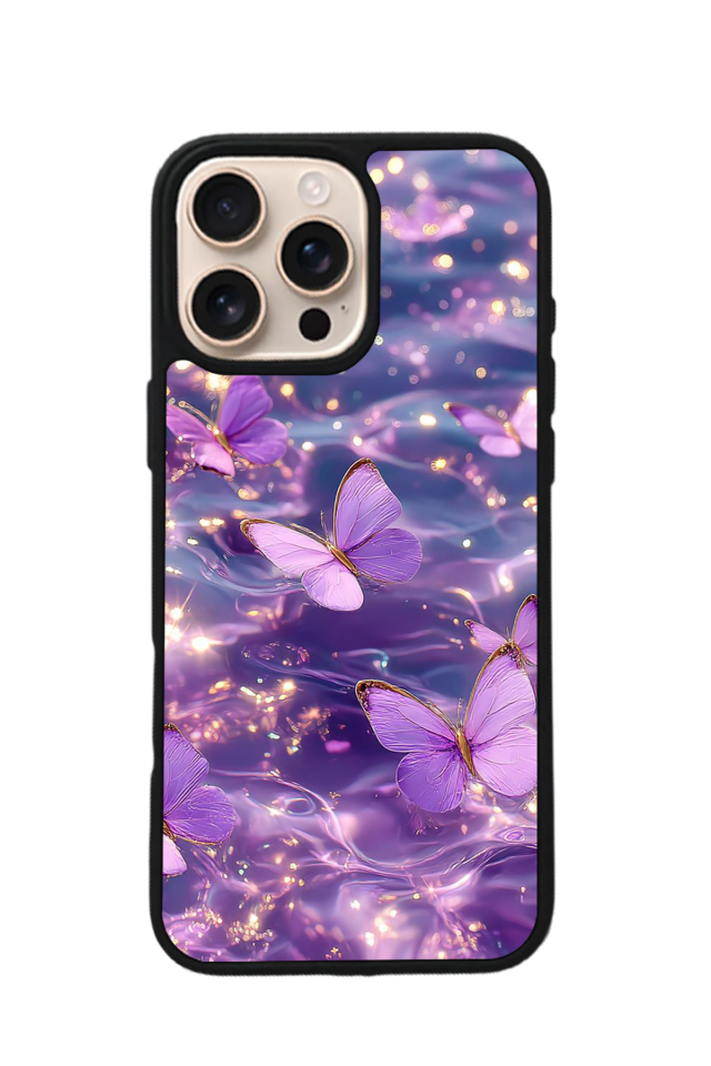 iPhone 14 Pro Max Uyumlu Kelebek Tasarımlı Glossy Premium Kılıf