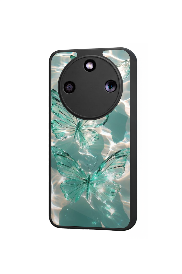 Honor Magic 8 Lite Uyumlu Kelebek Tasarımlı Glossy Premium Kılıf