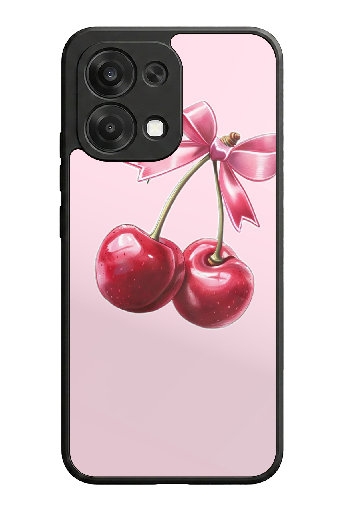 Oppo A6 Pro Uyumlu Kiraz Tasarımlı Glossy Premium Kılıf