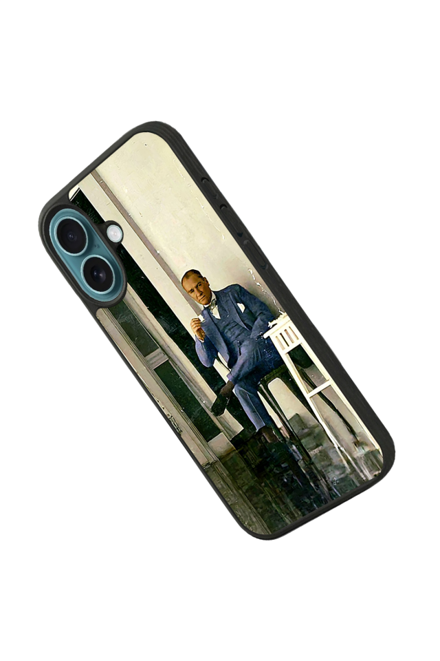 iPhone 16 Plus Uyumlu Mustafa Kemal Ataturk Tasarımlı Glossy Premium Kılıf