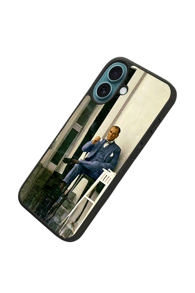 iPhone 16 Plus Uyumlu Mustafa Kemal Ataturk Tasarımlı Glossy Premium Kılıf