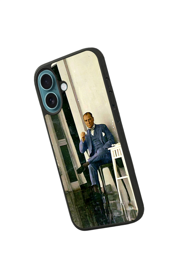 iPhone 16 Plus Uyumlu Mustafa Kemal Ataturk Tasarımlı Glossy Premium Kılıf