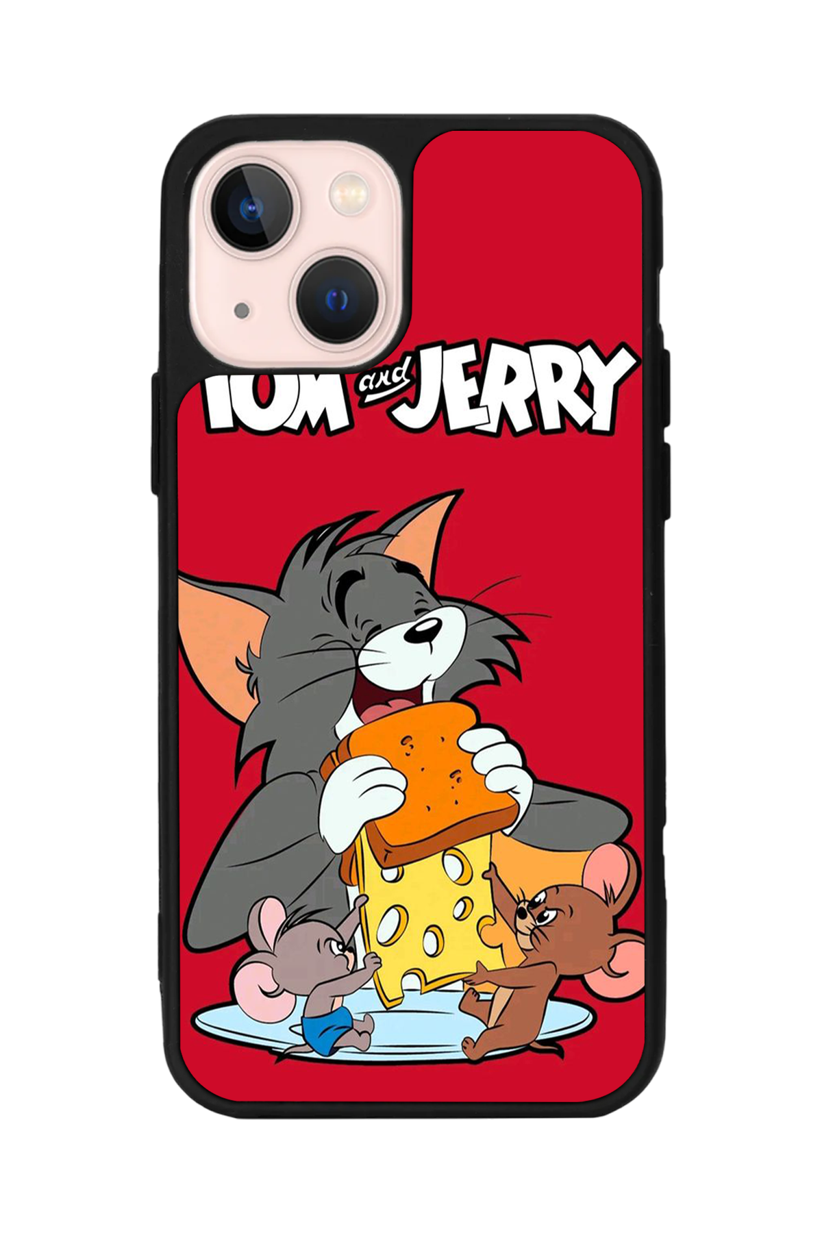 iPhone 15 Plus Uyumlu Tom And Jerry Tasarımlı Glossy Premium Kılıf