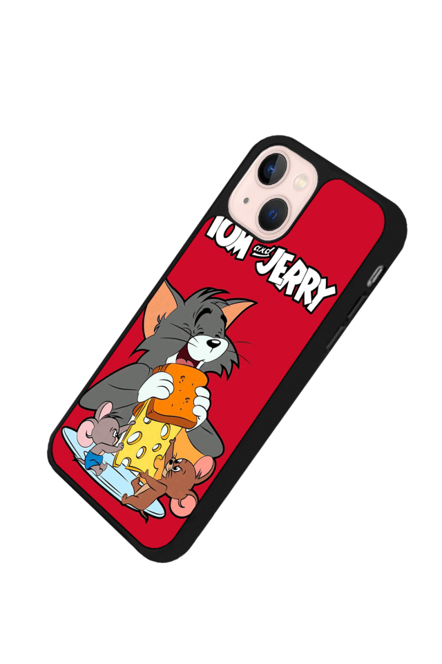 iPhone 15 Plus Uyumlu Tom And Jerry Tasarımlı Glossy Premium Kılıf