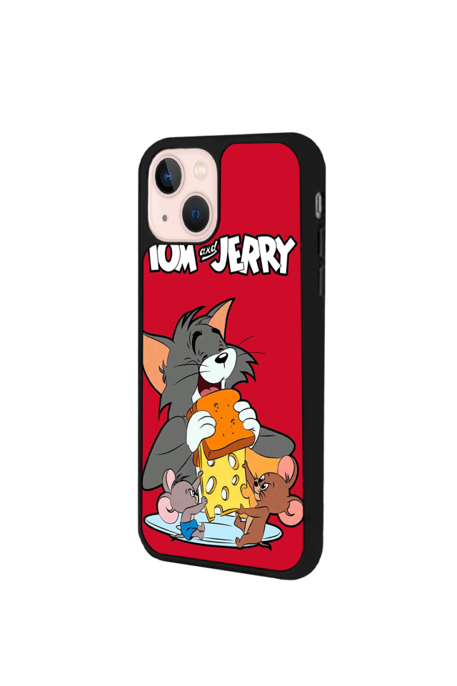 iPhone 15 Plus Uyumlu Tom And Jerry Tasarımlı Glossy Premium Kılıf