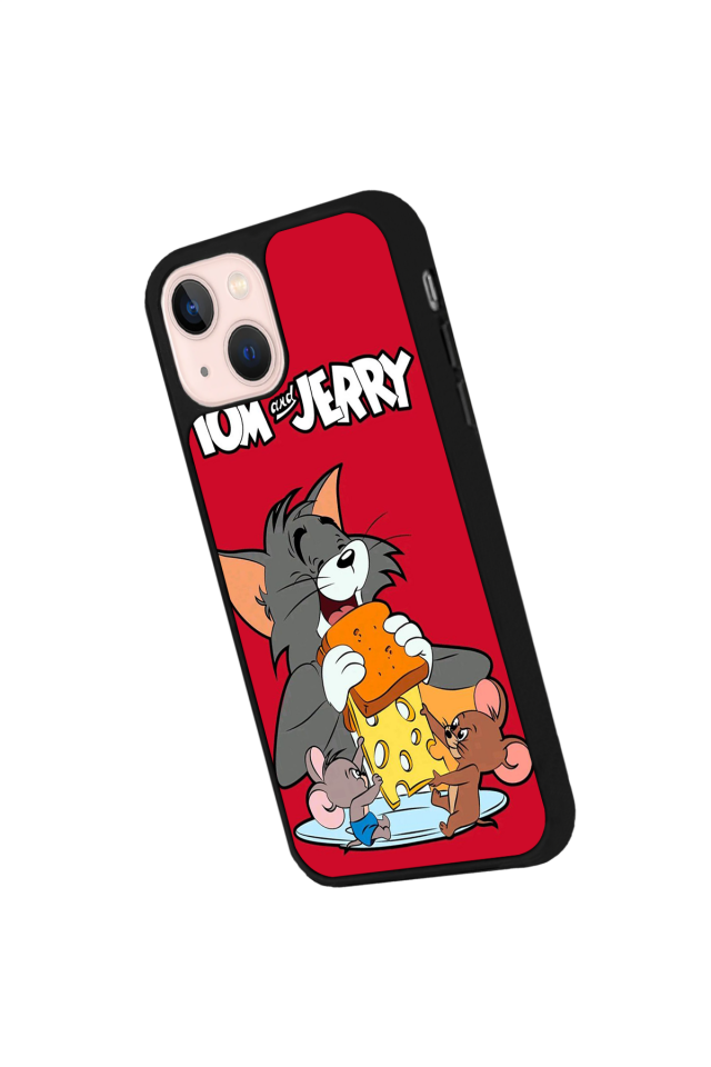 iPhone 15 Plus Uyumlu Tom And Jerry Tasarımlı Glossy Premium Kılıf