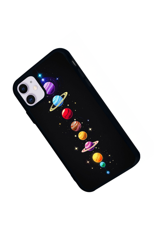 iPhone 11 Uyumlu Uzay Tasarımlı Glossy Premium Kılıf