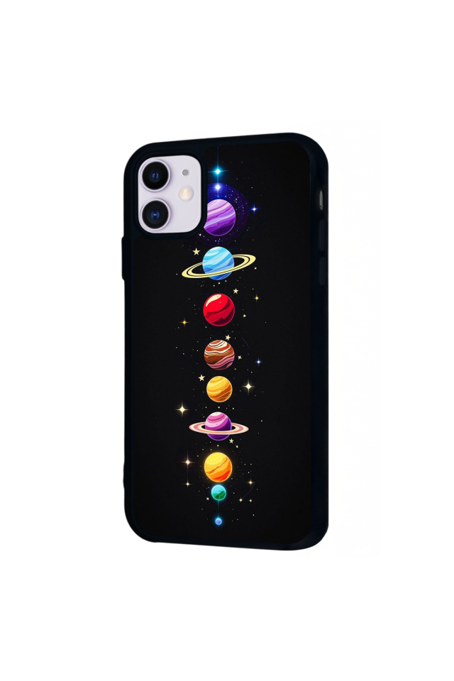 iPhone 11 Uyumlu Uzay Tasarımlı Glossy Premium Kılıf