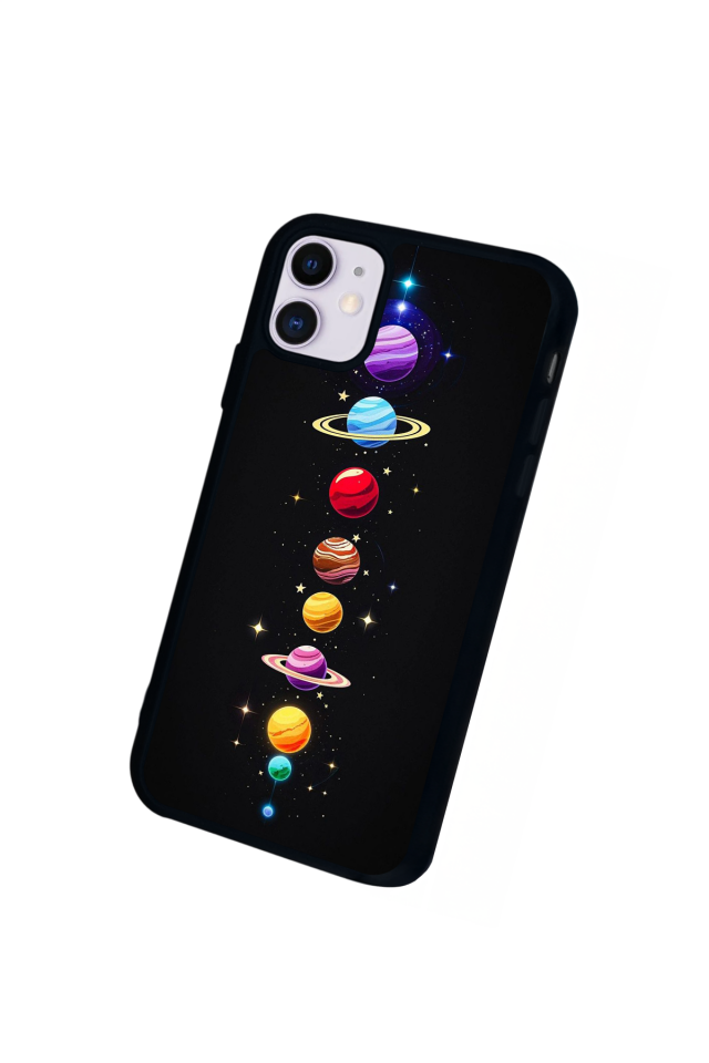 iPhone 11 Uyumlu Uzay Tasarımlı Glossy Premium Kılıf