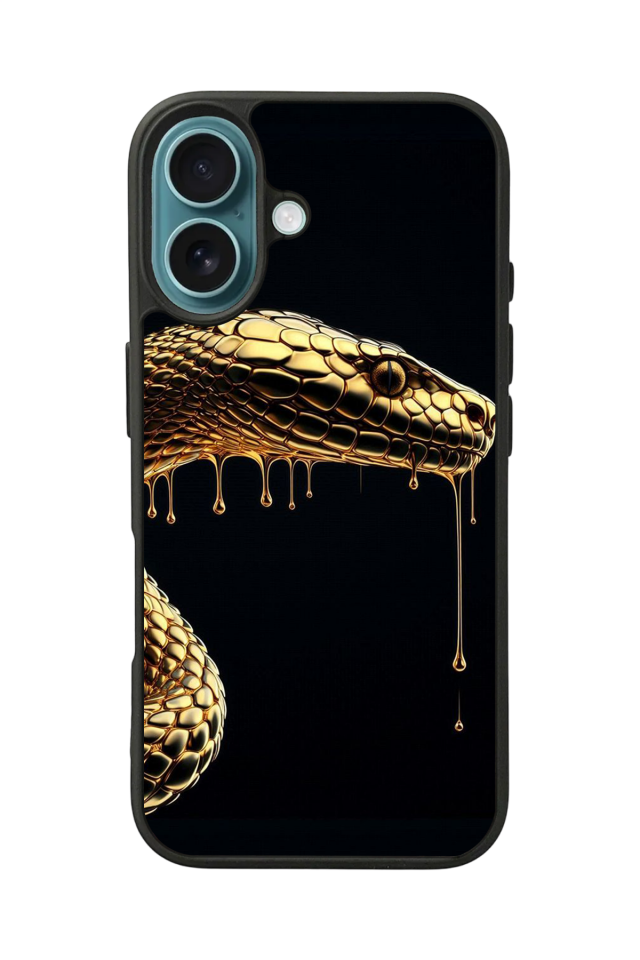 iPhone 16 Uyumlu Yılan Tasarımlı Glossy Premium Kılıf