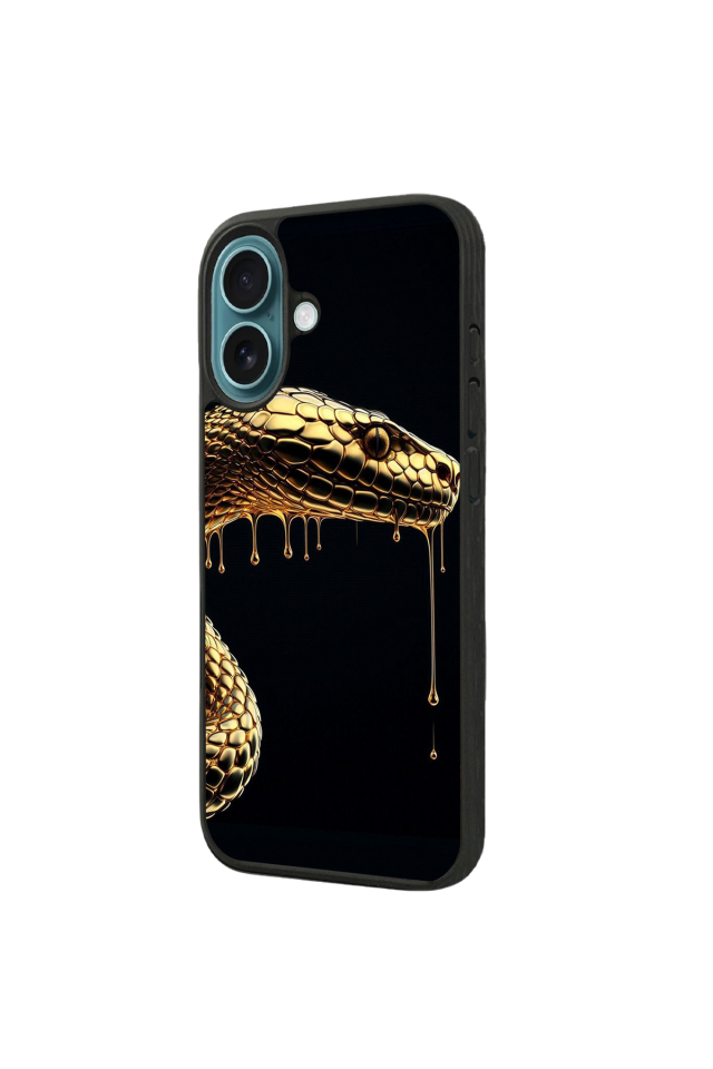 iPhone 16 Uyumlu Yılan Tasarımlı Glossy Premium Kılıf