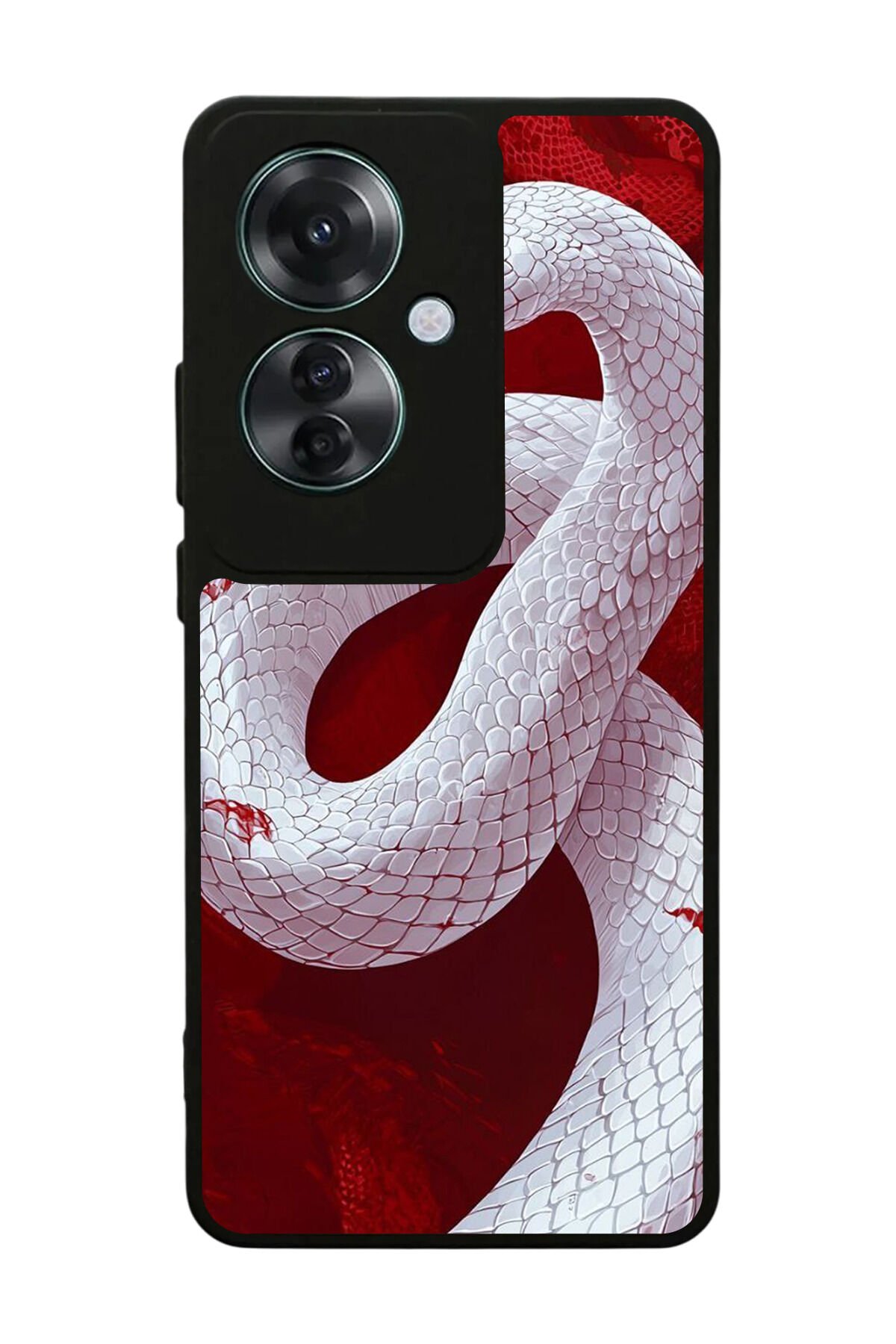 Oppo Reno 11F Uyumlu Yılan Tasarımlı Glossy Premium Kılıf