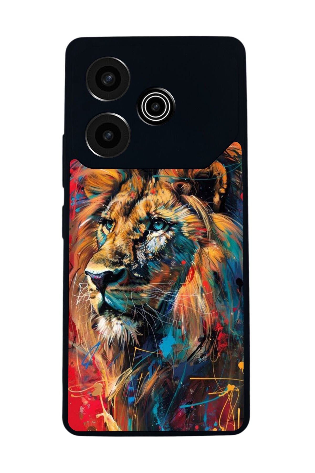 Tecno Pova 6 Uyumlu Aslan Tasarımlı Glossy Premium Kılıf