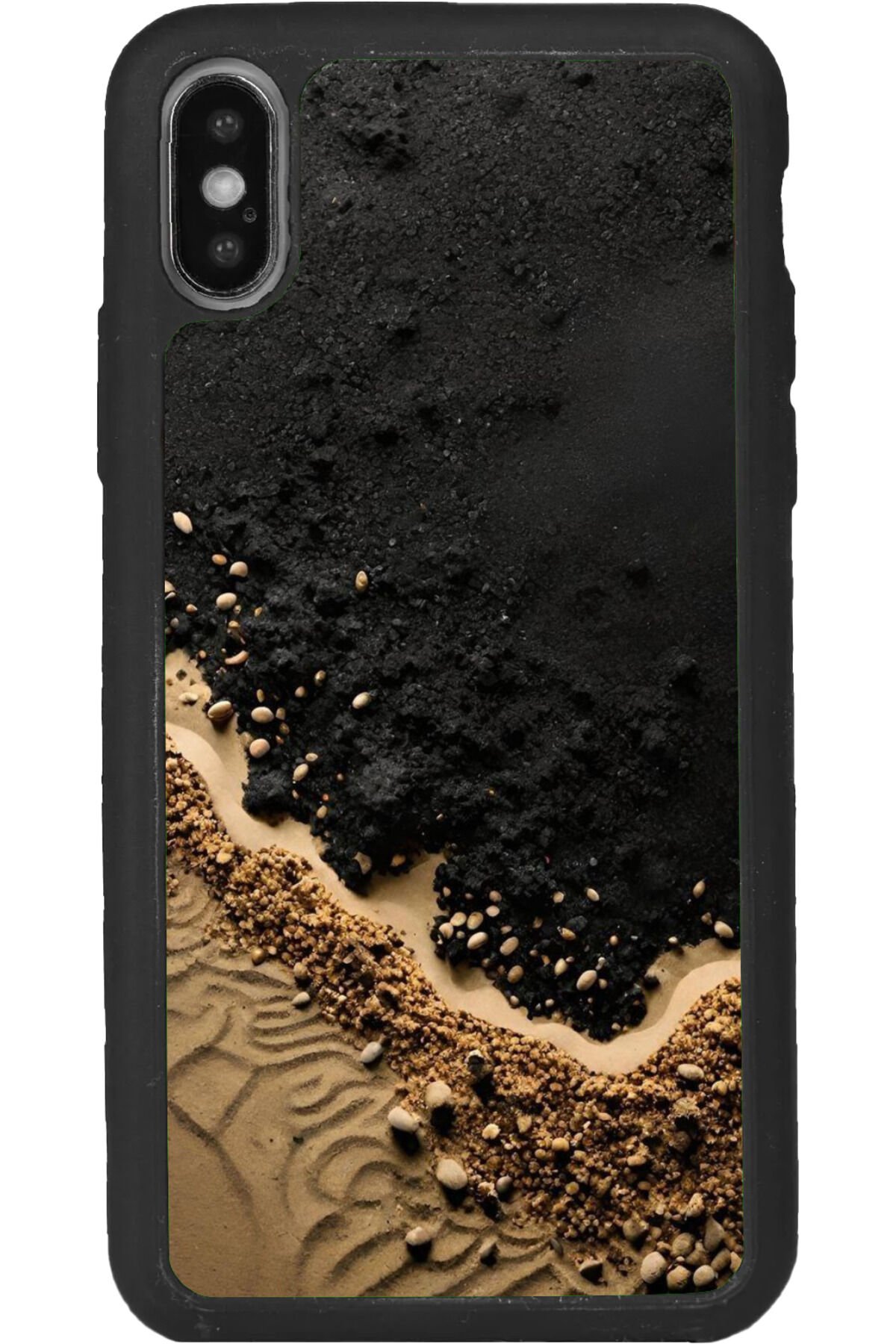 iPhone XS Max Uyumlu Mat Siyah uyumlu Kılıf – Yumuşak Silikon, Koruyucu, Şok Emici Kapak