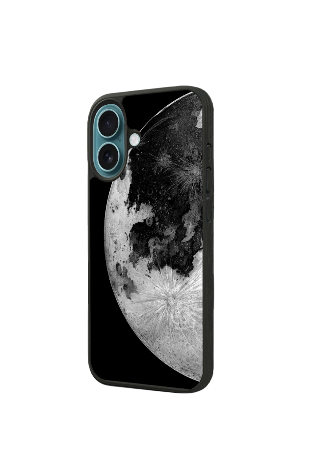 iPhone 16 Uyumlu Ay Tasarımlı Glossy Premium Kılıf