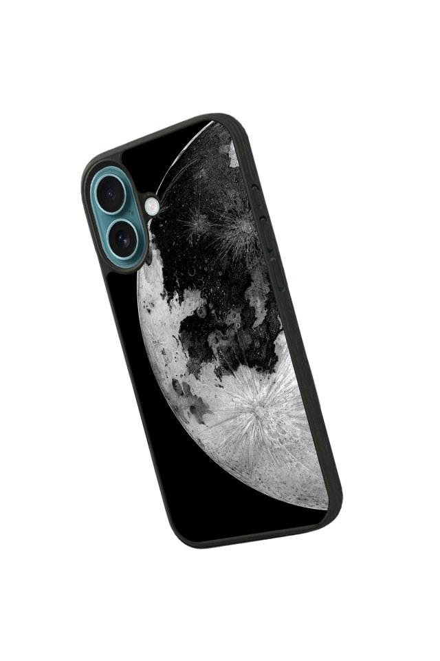 iPhone 16 Uyumlu Ay Tasarımlı Glossy Premium Kılıf