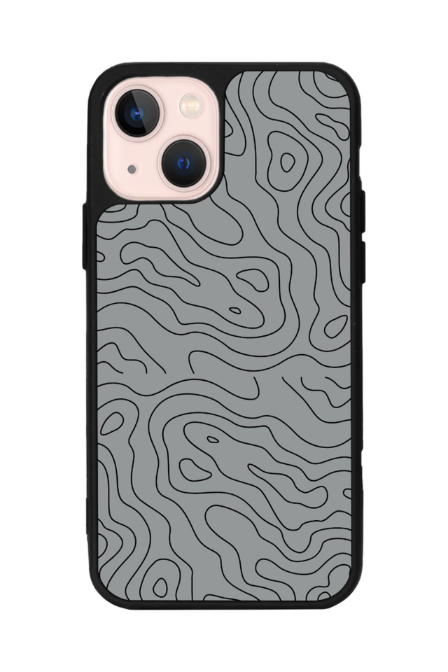 iPhone 14 Plus Uyumlu Çizgi Sanatı Tasarımlı Glossy Premium Kılıf