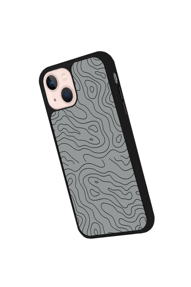 iPhone 14 Plus Uyumlu Çizgi Sanatı Tasarımlı Glossy Premium Kılıf