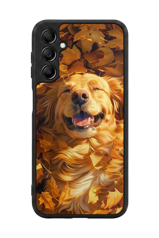 Samsung Galaxy A14 Uyumlu Golden Kopek Tasarımlı Glossy Premium Kılıf