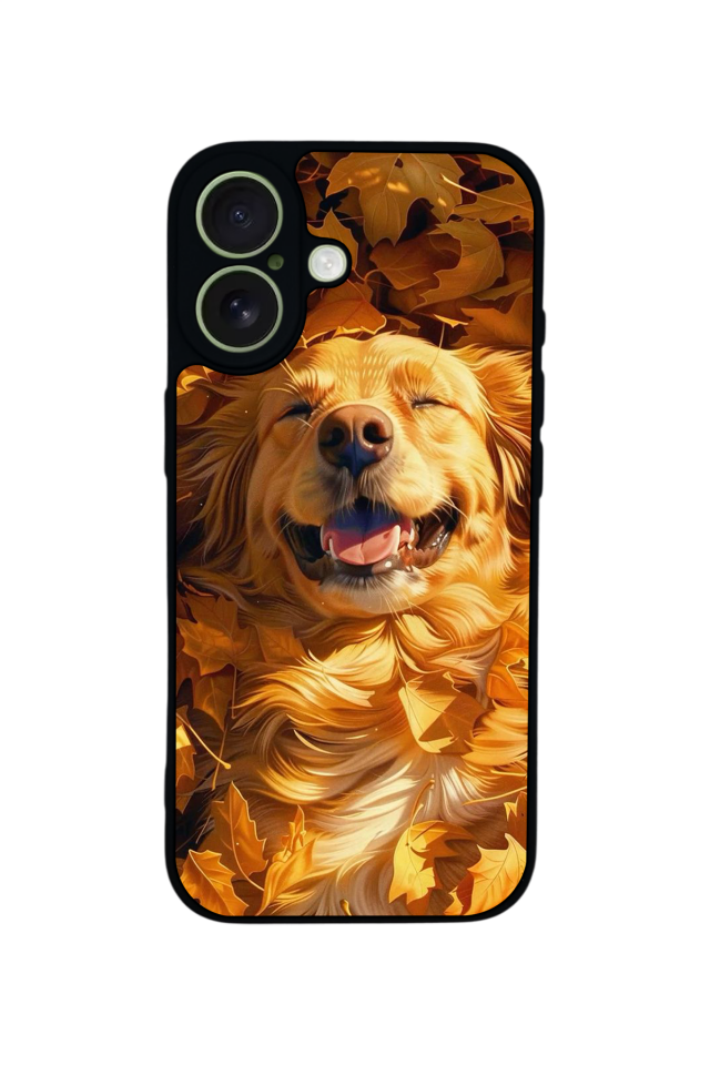 iPhone 17 Uyumlu Golden Kopek Tasarımlı Glossy Premium Kılıf
