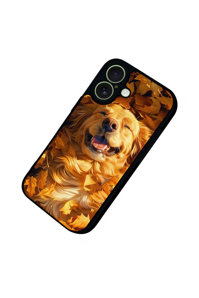 iPhone 17 Uyumlu Golden Kopek Tasarımlı Glossy Premium Kılıf