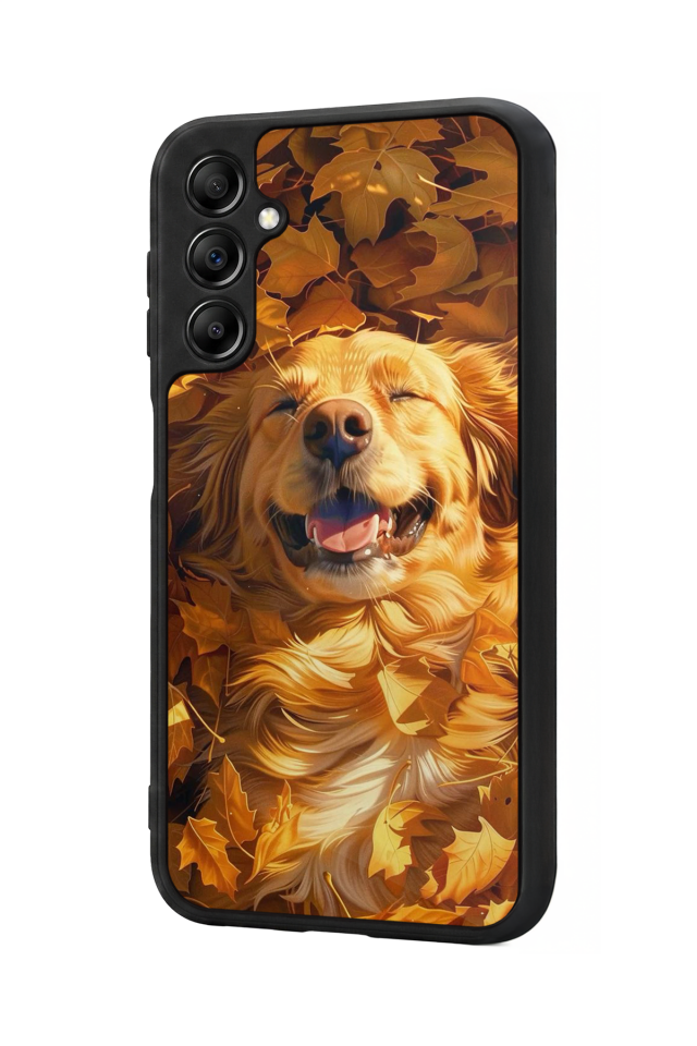 Samsung Galaxy A14 Uyumlu Golden Kopek Tasarımlı Glossy Premium Kılıf
