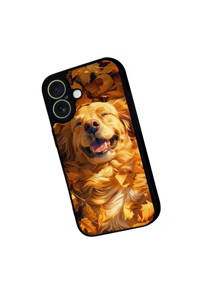 iPhone 17 Uyumlu Golden Kopek Tasarımlı Glossy Premium Kılıf