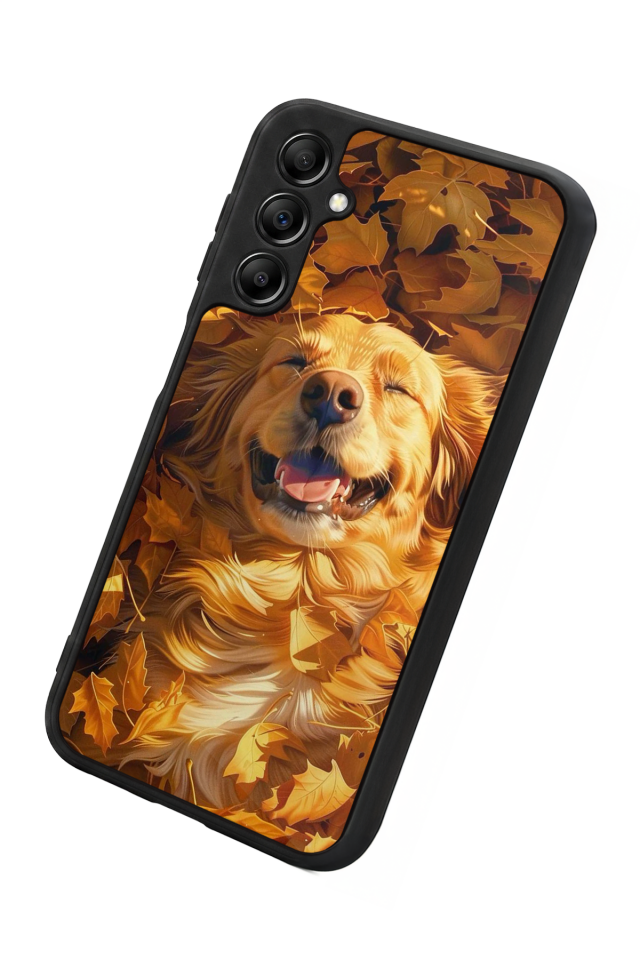 Samsung Galaxy A14 Uyumlu Golden Kopek Tasarımlı Glossy Premium Kılıf