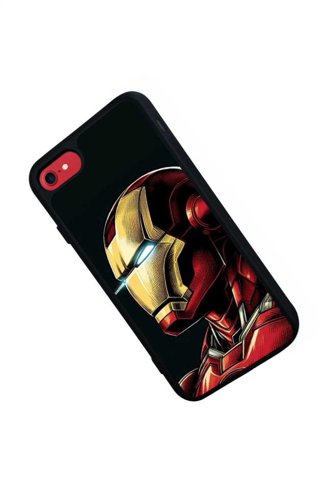 iPhone 8 Uyumlu  Iron Man ( Demir Adam ) Tasarımlı Glossy Premium Kılıf