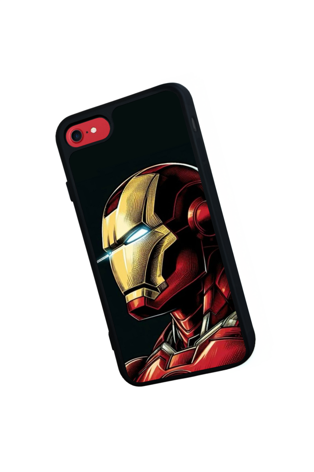 iPhone 8 Uyumlu  Iron Man ( Demir Adam ) Tasarımlı Glossy Premium Kılıf