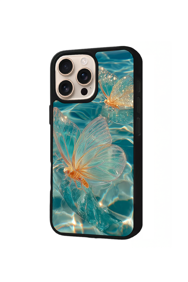 iPhone 14 Pro Max Uyumlu Kelebek Tasarımlı Glossy Premium Kılıf