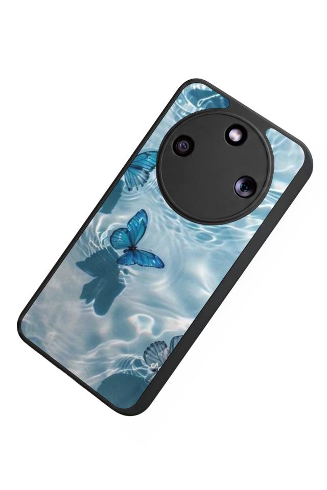 Honor Magic 8 Lite Uyumlu Kelebek Tasarımlı Glossy Premium Kılıf