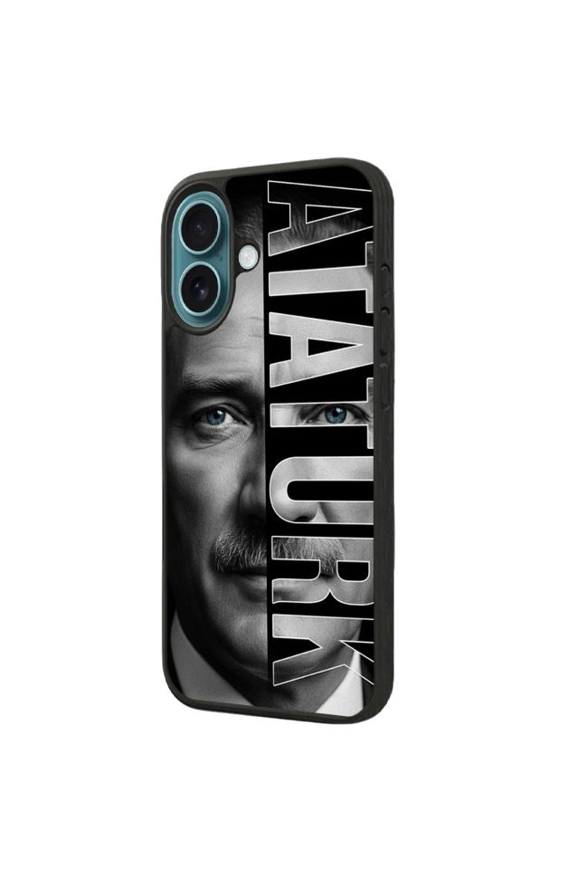 iPhone 16 Plus Uyumlu Mustafa Kemal Ataturk Tasarımlı Glossy Premium Kılıf