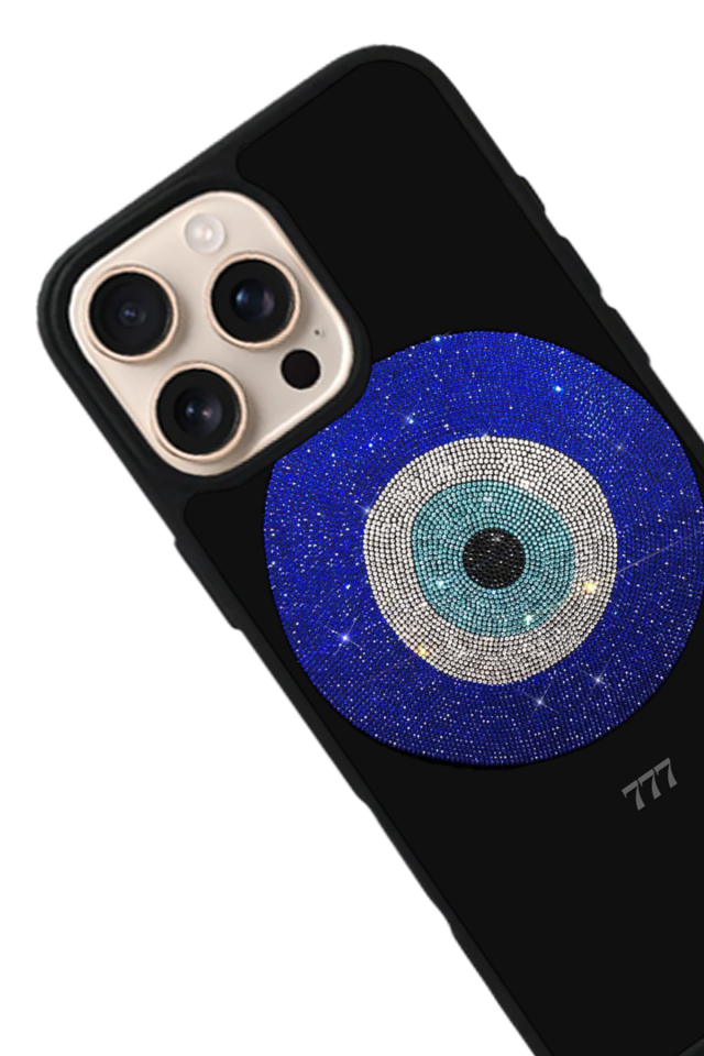 iPhone 15 Pro Max Uyumlu Nazar Tasarımlı Glossy Premium Kılıf