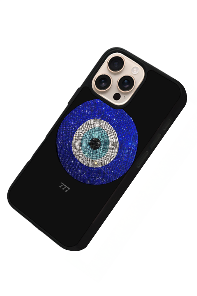 iPhone 15 Pro Max Uyumlu Nazar Tasarımlı Glossy Premium Kılıf